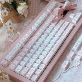 New OEM Personalized Peripheral Keycaps For Love-themed Devices 5-sided Sublimation PBT Material (Option: Love Bell Full Set Keycaps 130)
