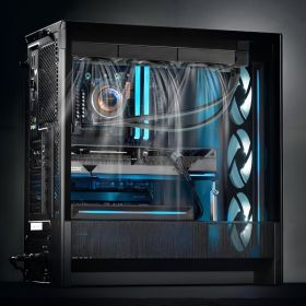 CPU Liquid Cooler AIO CPU Water Cooler With 3 PWN Fans(120 Mm) Intel AMD (Option: Black)